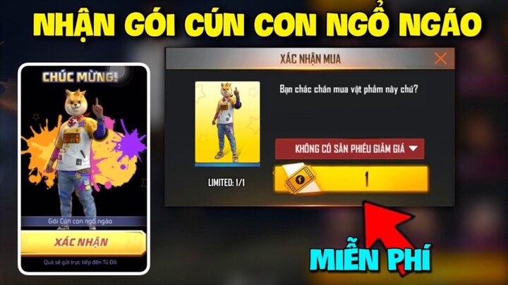 Free Fire | Cách Nhận Gói Cún Con Ngổ Ngáo Miễn Phí Cực Đơn Giản