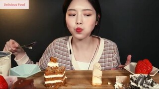 Món Hàn : Thưởng thức các loại bánh kem 4 #mukbang