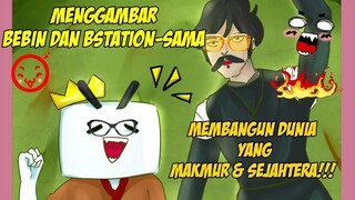 Menggambar Bebin Ousama Ranking X Mascot Bstation-Sama!