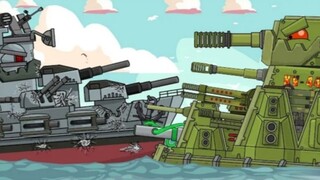 YouTube HomeAnimation | The Battle of two giants. KV-44-M2 vs Tirpitz. Cartoon about tanks.