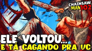 HERÓI NACIONAL! O HOMEM MOTOSSERRA VOLTOU AINDA MAIS BRUTAL! REVIEW CHAINSAW MAN CAPÍTULO 102