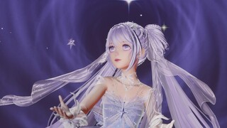 【闪耀暖暖MMD】天兰夜 湛蓝星空为何如此璀璨  星之引闪耀之光穿越时空隧道 绽放异彩斑斓【4K画质】