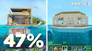 Minecraft PE - Projeto: Casa no bioma de corais - Parte 3 | Gameplay Survival 47%