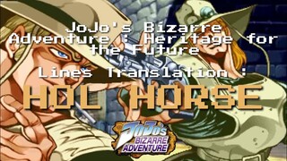 JoJo's Bizarre Adventure HFTF Translations : Hol Horse