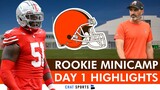 Cleveland Browns Rookie Minicamp News, Day 1 Highlights, Full Roster + Top 3 Players To Watch For