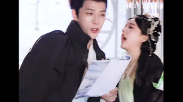 [God Hidden] "Yin Yuan Tian Ding" kiss scene behind the scenes ~ The atmosphere outside the play is 