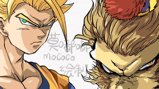 [Homemade hand-drawn animation] Monkey King, Monkey King, vs. Kakarot, Monkey King