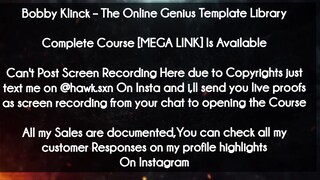 Bobby Klinck course  - The Online Genius Template Library download