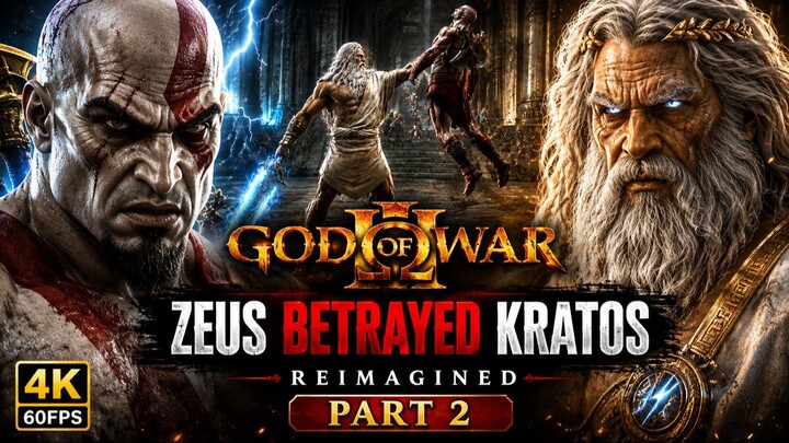 KRATOS vs ZEUS ⚡ GOD OF WAR 2 AI remake - PART 2 [4K 60FPS]