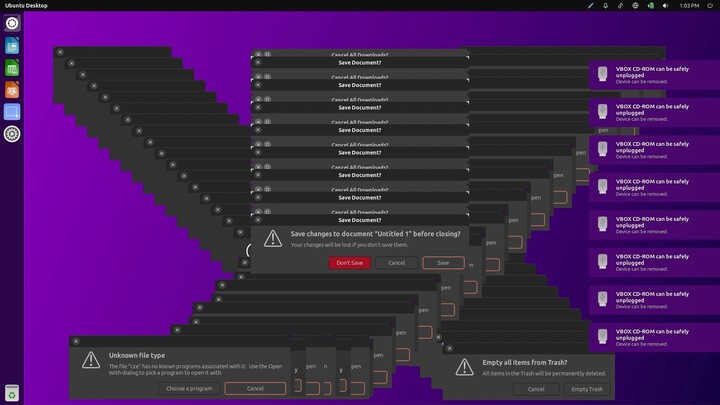 Ubuntu Unity 23.10 Crazy Error
