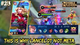 THIS IS WHY LANCELOT NOT META IN THIS SEASON | LANCELOT GAMEPLAY #213 | MOBILE LEGENDS BANG BANG