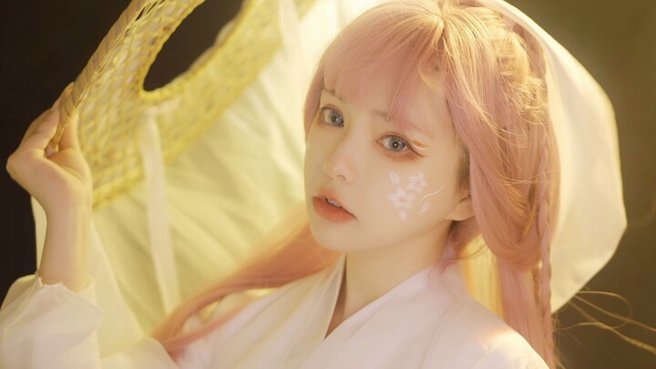 ผมสีชมพูอ่อน แต่งหน้าดอกไม้สไตล์จีนสำหรับสาวน้อย | แนวโบราณสร้างสรรค์ [622]