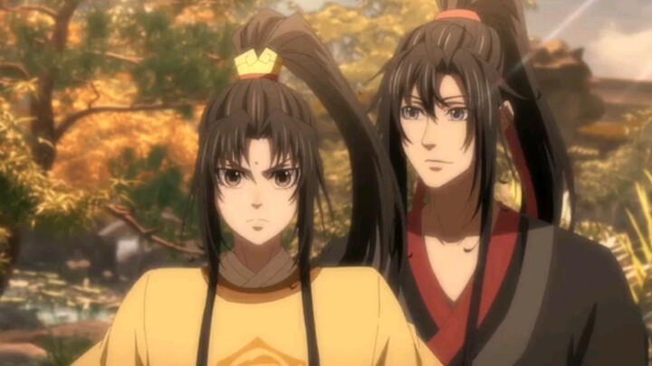 Jin Ling stood in front of Wei Wuxian like a senior sister