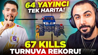 TEK HARİTADA 64 YAYINCI!! 😱 TURNUVADA CARBON ATIP KİLL REKORU KIRDIK!! | PUBG MOBILE