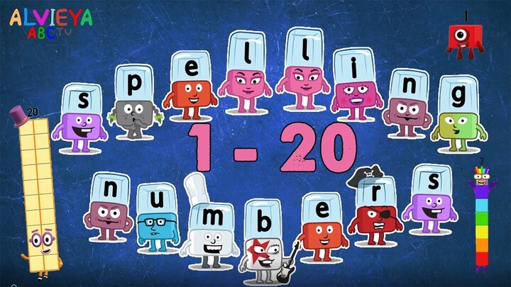 Learn to Spell Numbers 1-20 with Numberblocks and Alphablocks