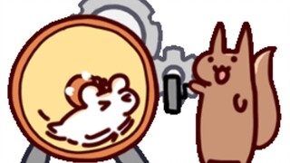 [Rat Food] Put the hamster in the running wheel and crank it to speed up the squirrel food! ! !