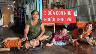 Thương cho người mẹ chịu nhiều cai đắng và cực khổ vì có 3 đứa con như người thực vật.