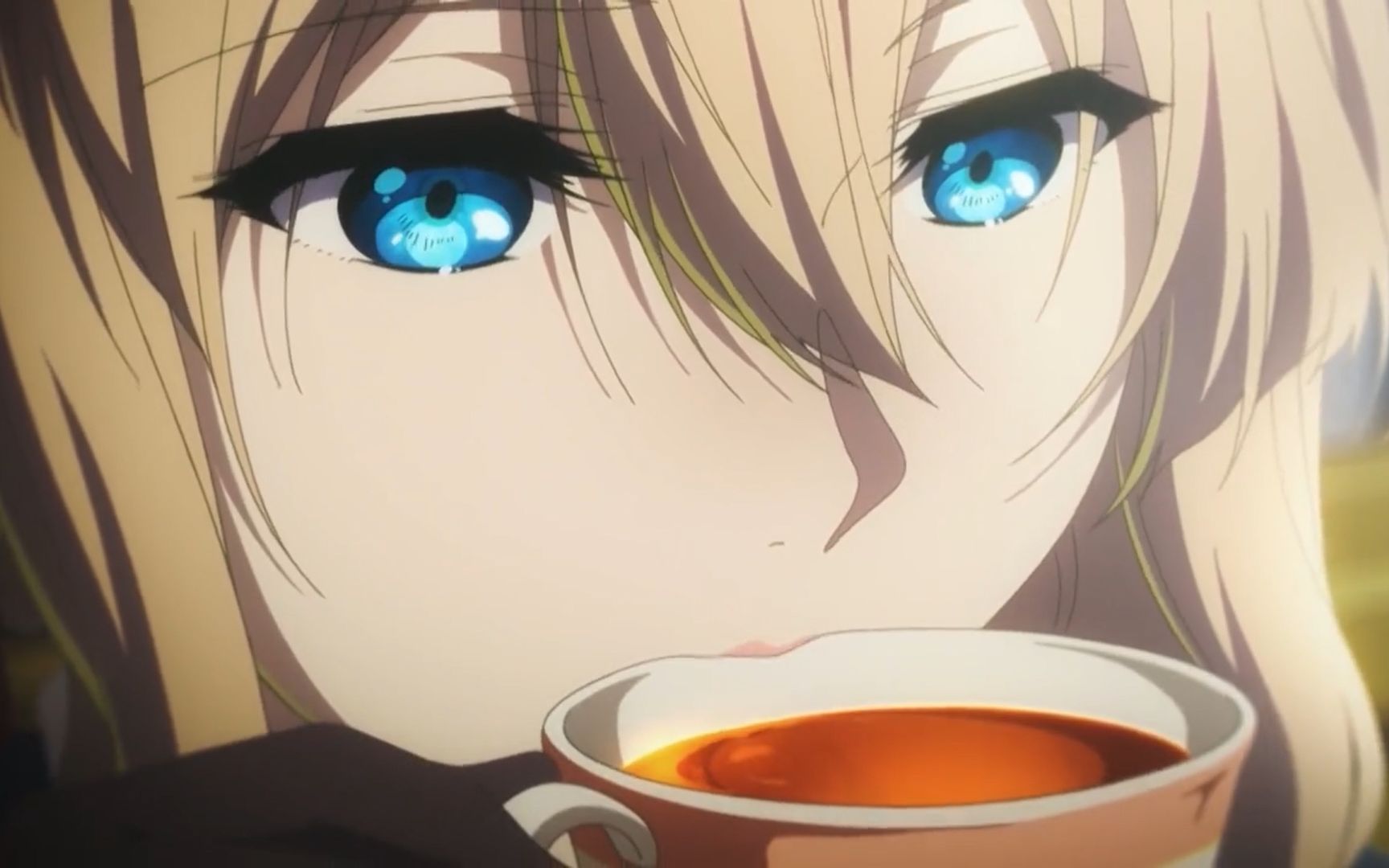 Anime girl thinking drinking teacoffee drinking coffee anime girl HD  wallpaper  Pxfuel