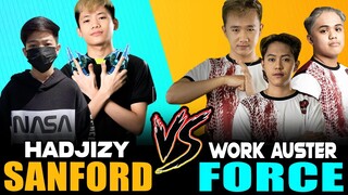 Comeback??! SANFORD x HADJIZY vs. WORK AUSTER FORCE in RANK! ~ Mobile Legends