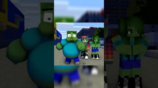 Monster School A Fat Zombie Boy Love Story Minecraft Animation #minecraft #gaming #animation #shorts