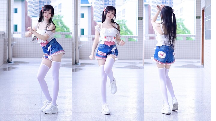 Short hair, little strawberry overalls~