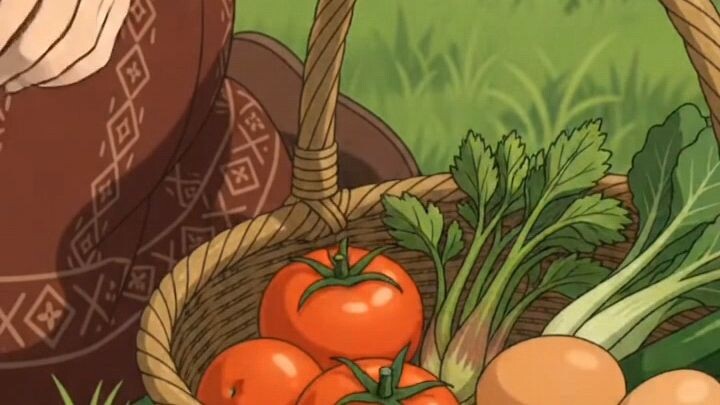 chicken curry cocking by mountain girl #shorts#ghibli#anime