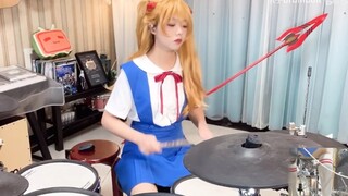 [Drum Set] E V A | The Apostles Attack | Asuka Cosplay | An Arrangement You've Never Heard Before!