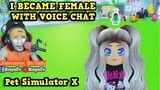 Asking Pet As A Girl With Voice Chat In Trading Plaza Pet Simulator X | Roblox