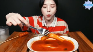 Garaetteok xào cay, phô mai que, thiệt heo chiên xù phần 8 #mukbang