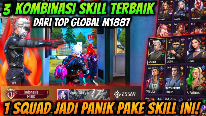 3 KOMBINASI SKILL KARAKTER FREE FIRE TERBAIK DARI TOP GLOBAL WEAPON GLORY #bestofbest