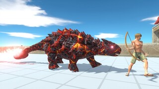 Lava Ankylosaurus Death Run - Animal Revolt Battle Simulator