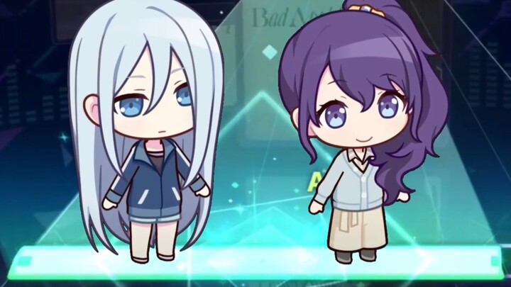 One black, one white, battling over "Bad Apple"