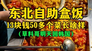 Hộp cơm tự phục vụ 13 nhân dân tệ từ Đông Bắc Trung Quốc với hơn 50 món ăn trông như thế nào? (Anh C