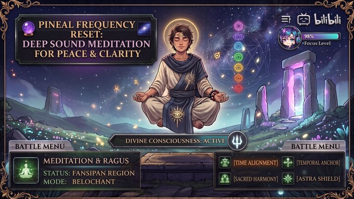 🔮 Pineal Frequency Reset: Deep Sound Meditation for Peace & Clarity 🌌