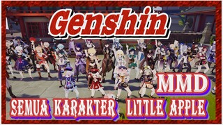 [Genshin, MMD] Semua karakter di Teyvat menarikan Little Apple