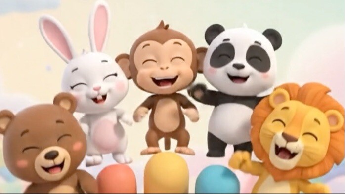 🎵 TITLE Animal Finger Family 🐵🐰🐻 | Fun Animal Song for Kids | Nursery Rhymes & Toddler Songs