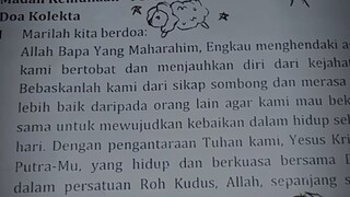 gabut di gereja, dan iseng akan buku ibadah😁🙏💕