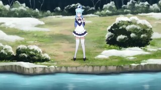 The time that Kazuma is amazed with Aqua's skill