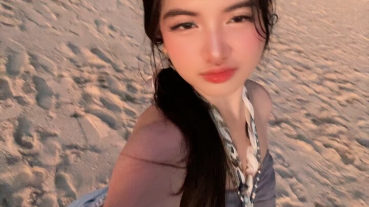 Enjoying at the beach