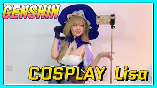 [Genshin Impact COSPLAY] Menemani Lisa mengobrol cos Membuka kotak