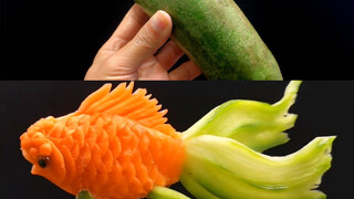 [Food Carving] Tutorial: Gold Fish