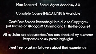Mike Sherrard course - Social Agent Academy 3.0 download
