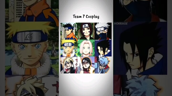 Team 7 Cosplay #anime #naruto #edit #obito #sasuke #kakashi #sarada  #sakura #trash #boruto #shorts
