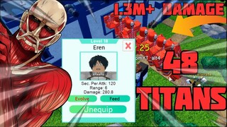 48 EREN IN INFINITE MODE *SOLO**SPEEDRUN* IN ALL STAR TOWER DEFENSE