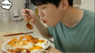 Cơm cà ri và gà tắm ớt phần 5 #mukbang