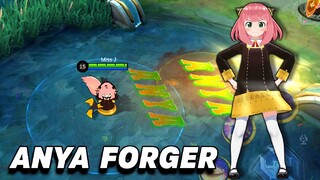 ANYA FORGER Skin Review in Mobile Legends ❤️  || SPYxFAMILY x MLBB 🔥🔥🔥