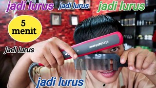 cara meluruskan rambut pria, dalam 5 menit| review catokan sisir