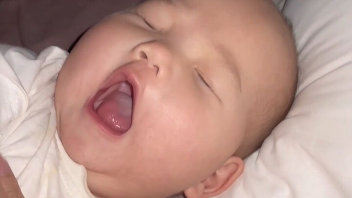 Baby weaning from breastfeeding—so cute! At such a young age, already knows times are tough this yea