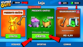 GEMAS GRÁTIS! CHEGOU AGORA NOVAS OFERTAS DA ATUALIZAÇÃO RABBIDS NO STUMBLE GUYS [SKINS GRÁTIS] 🐰