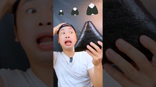 Makan Onigiri Kecil, Sedang, Besar🍙 #asmr #mukbang #makansesuaiemoji #videomakan
